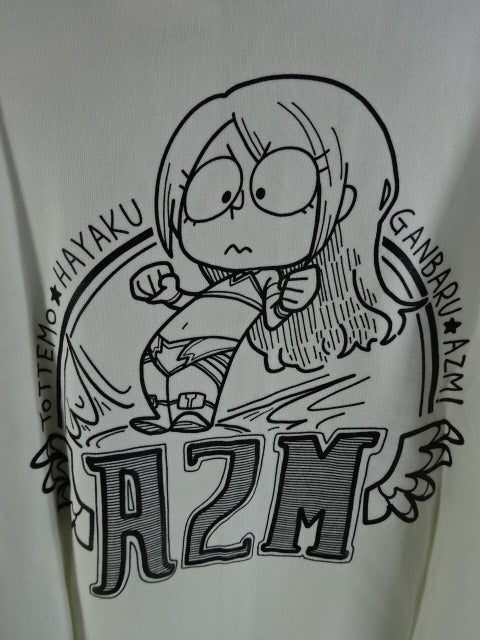 HTML ZERO3×STARDOM AZM collaboration hoodie (1)(White)