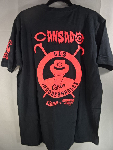 広島東洋カープ×内藤哲也コラボ Tシャツ①(ブラック×レッド)