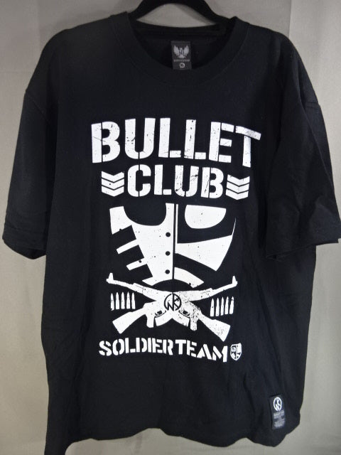 BULLET CLUB×ソルジャーチーム Tシャツ①(ブラック×ホワイト)