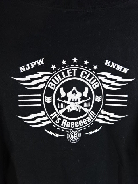 BULLET CLUB×ソルジャーチーム Tシャツ①(ブラック×ホワイト)
