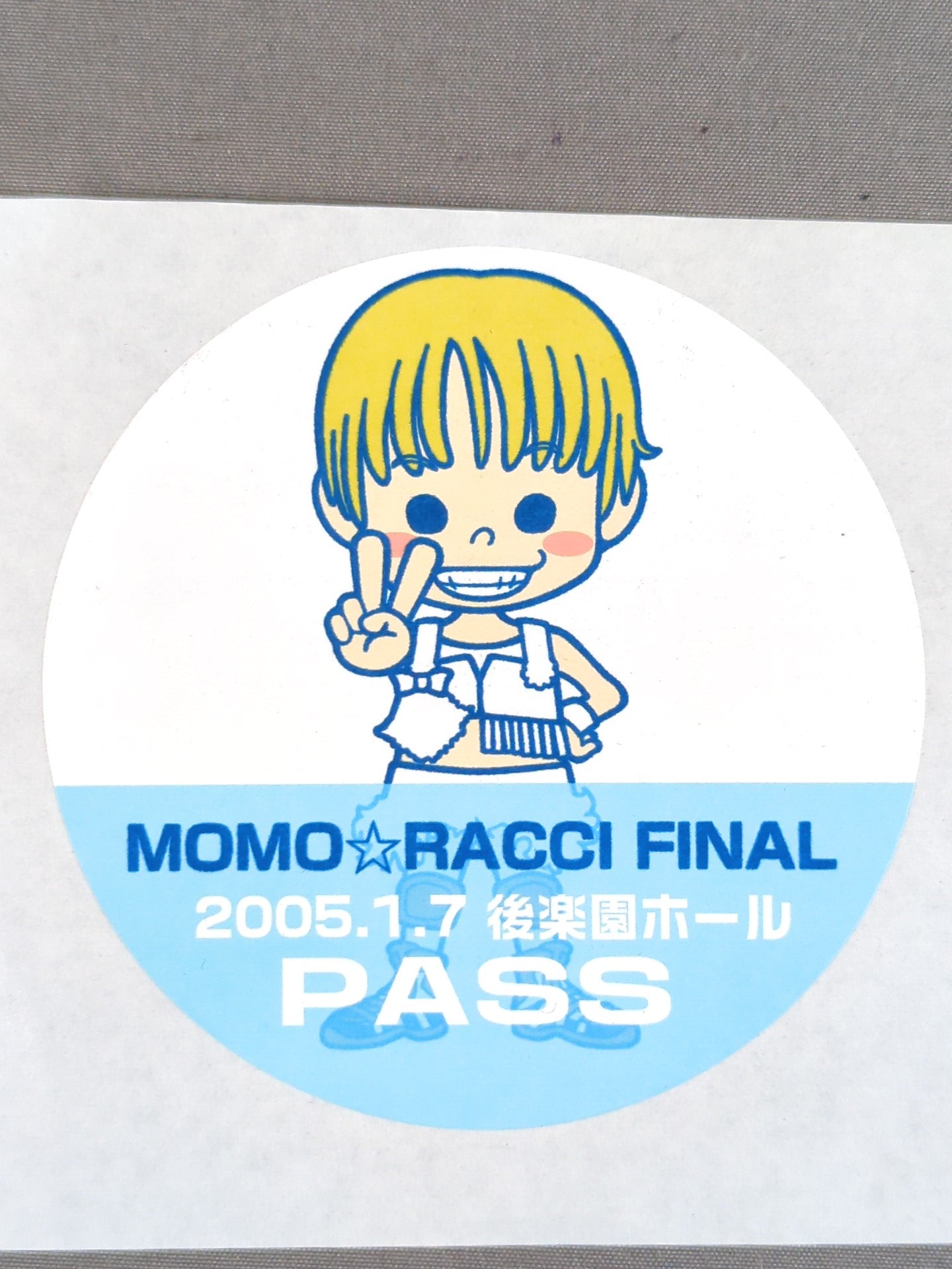 Momoshige Nakanishi "MOMO☆RACCI FINAL" Pass Sticker