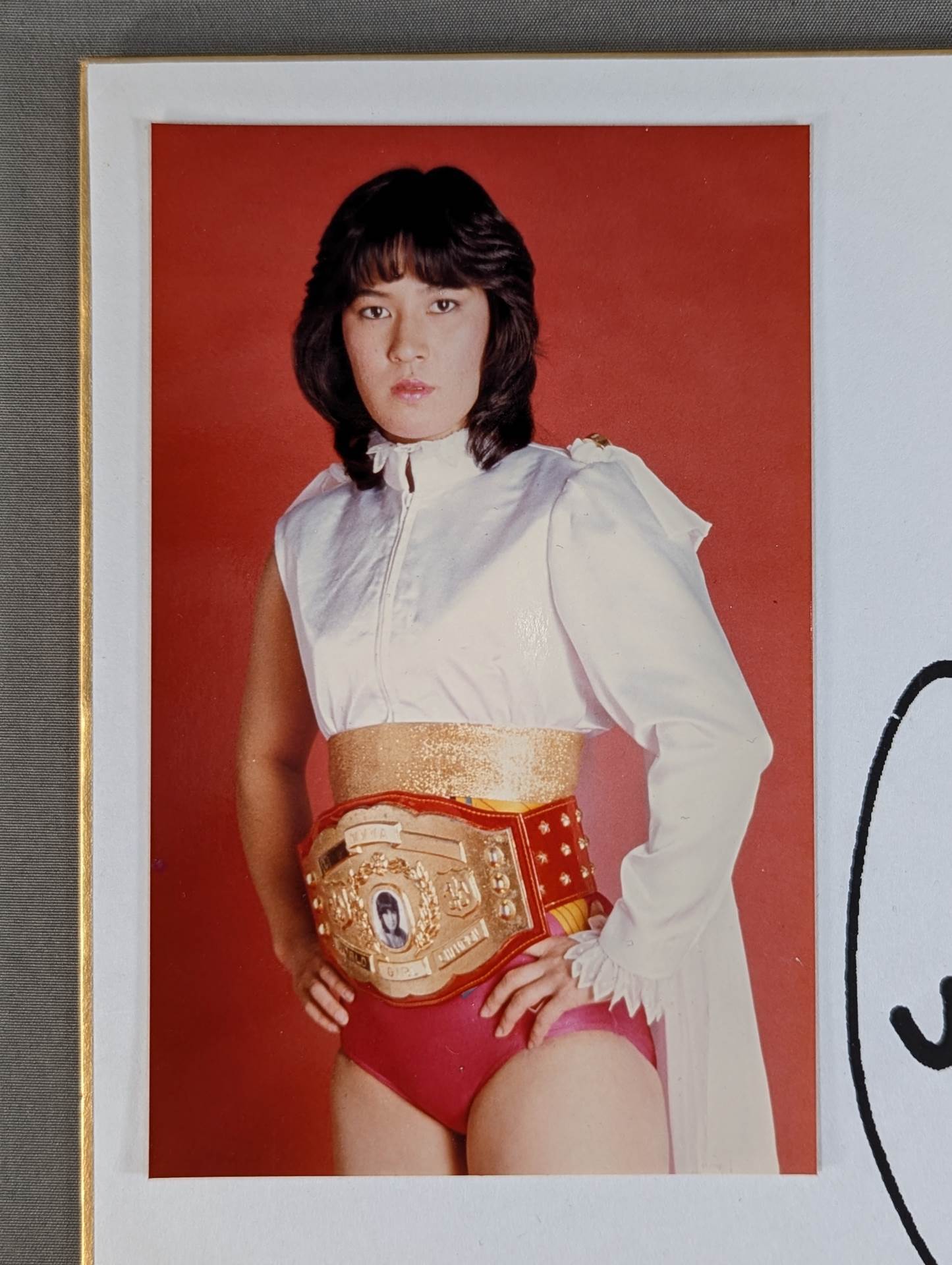 ジャガー横田(プリントサイン・ブロマイド貼付)