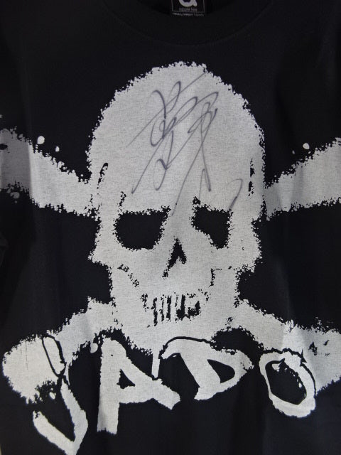 【hand signed autograph】 Atsushi Onita JADO T-shirt (1) (Black)