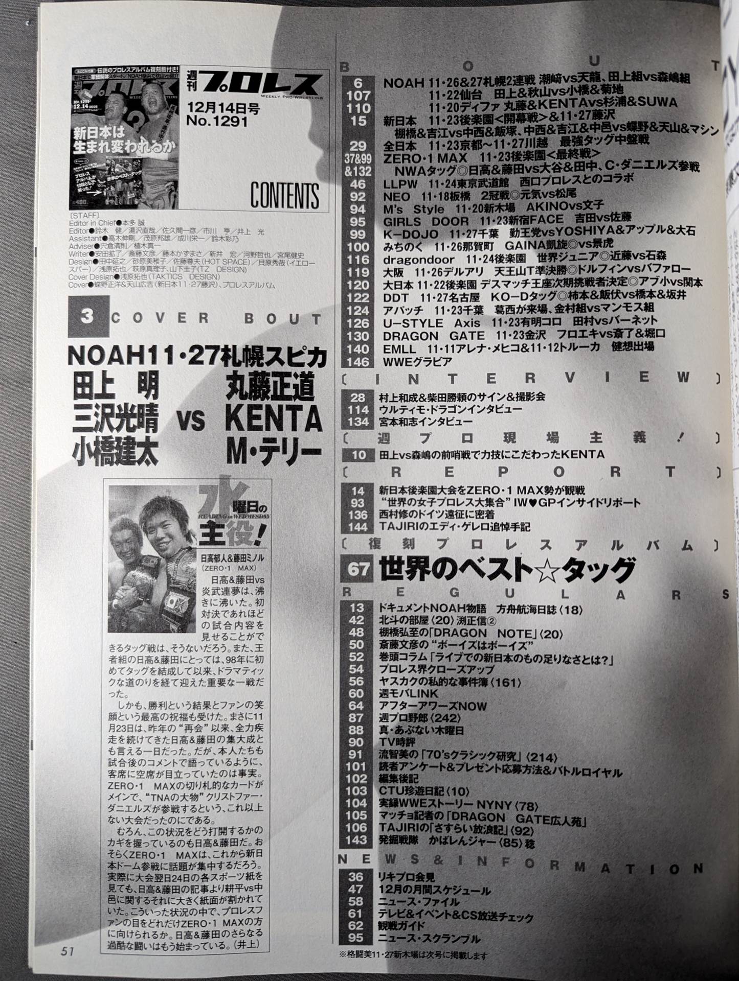 週刊プロレス1291