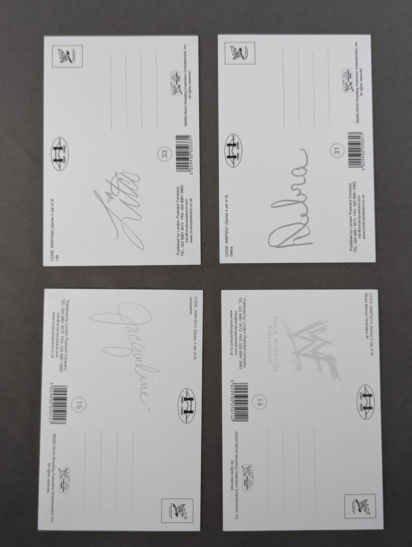 WWE DIVA ポストカードセット①