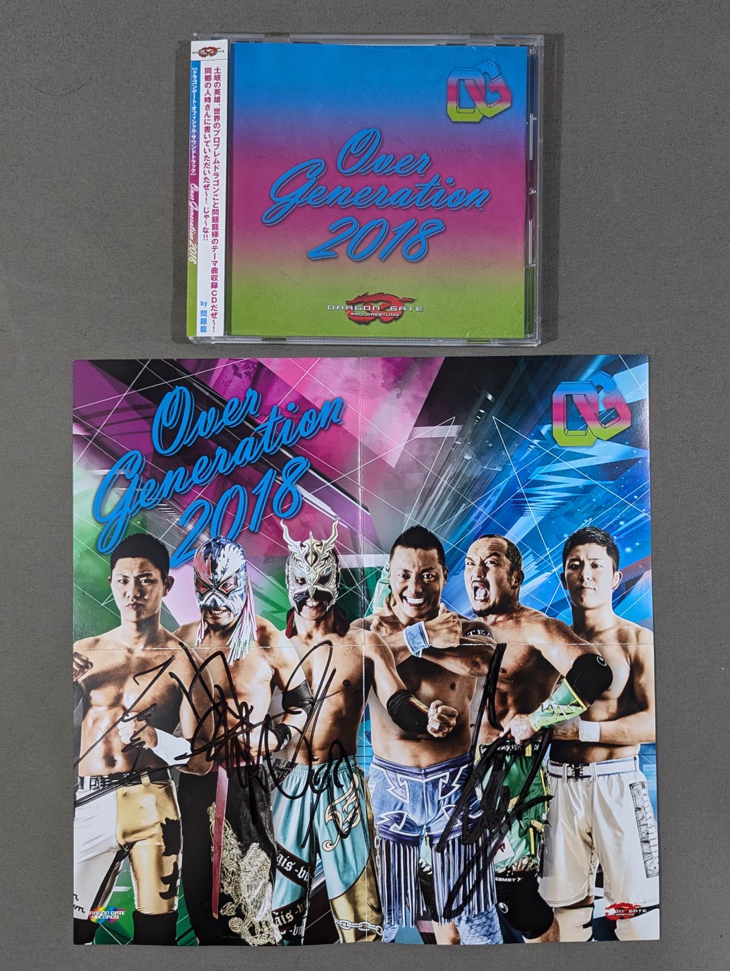 [4 fighters hand signed autograph 】Over Generation 2018