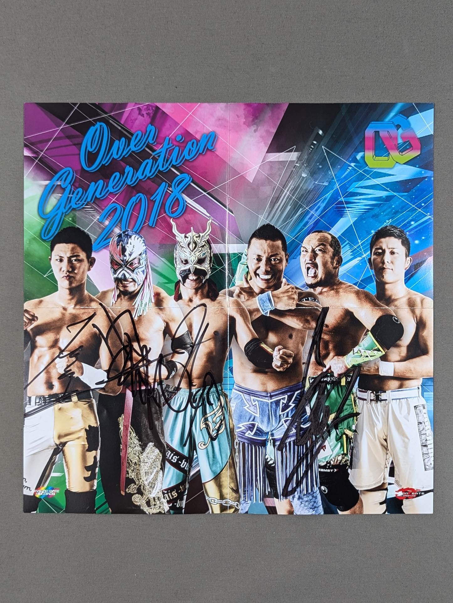 [4 fighters hand signed autograph 】Over Generation 2018