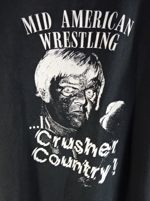 Crusher Lisowski MID AMERICAN Wrestling "... IS Crusher Country!」 T-shirt