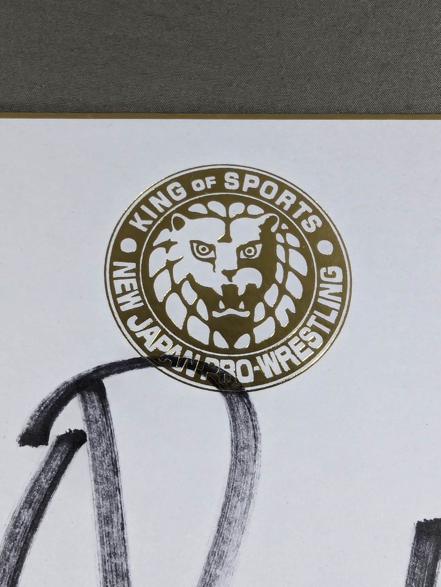 Hiroshi Tanahashi  (Lion Mark ) Shikishi ( Autograph board ) )