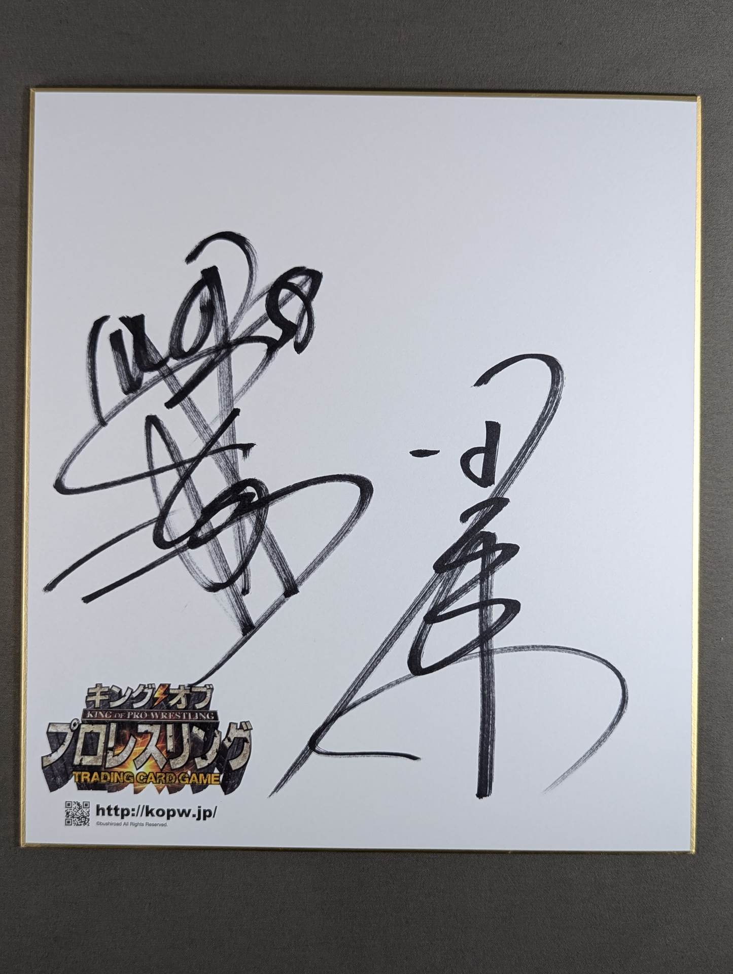Hiroshi Tanahashi & Ryusuke Taguchi ( Dedicated to the King of Pro-wrestling Shikishi ( Autograph board ) )