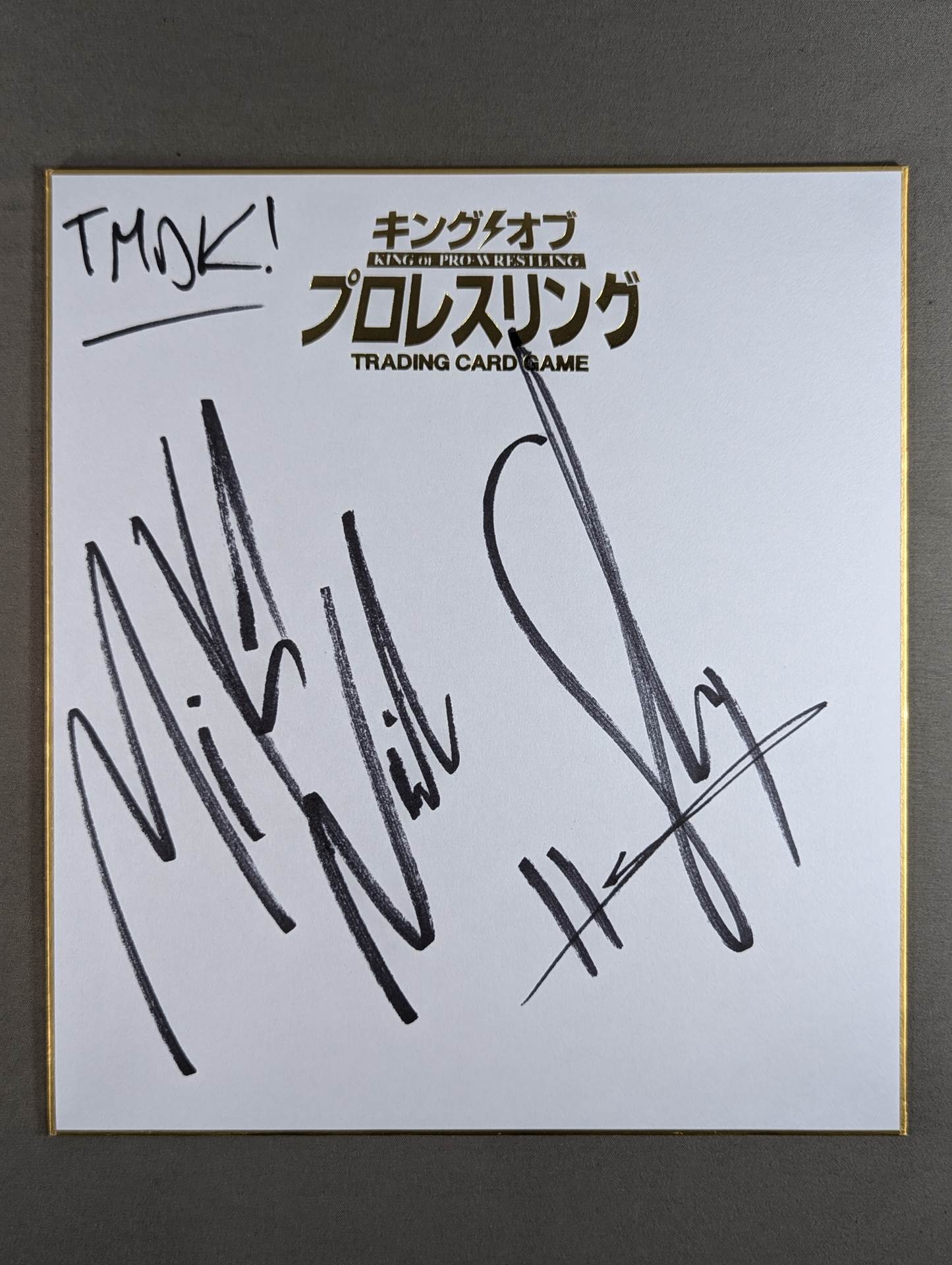 ★TMDK★ Mikey Nicholls & Shane Haste (King of Pro-wrestling) Dedicated Shikishi ( Autograph board )
