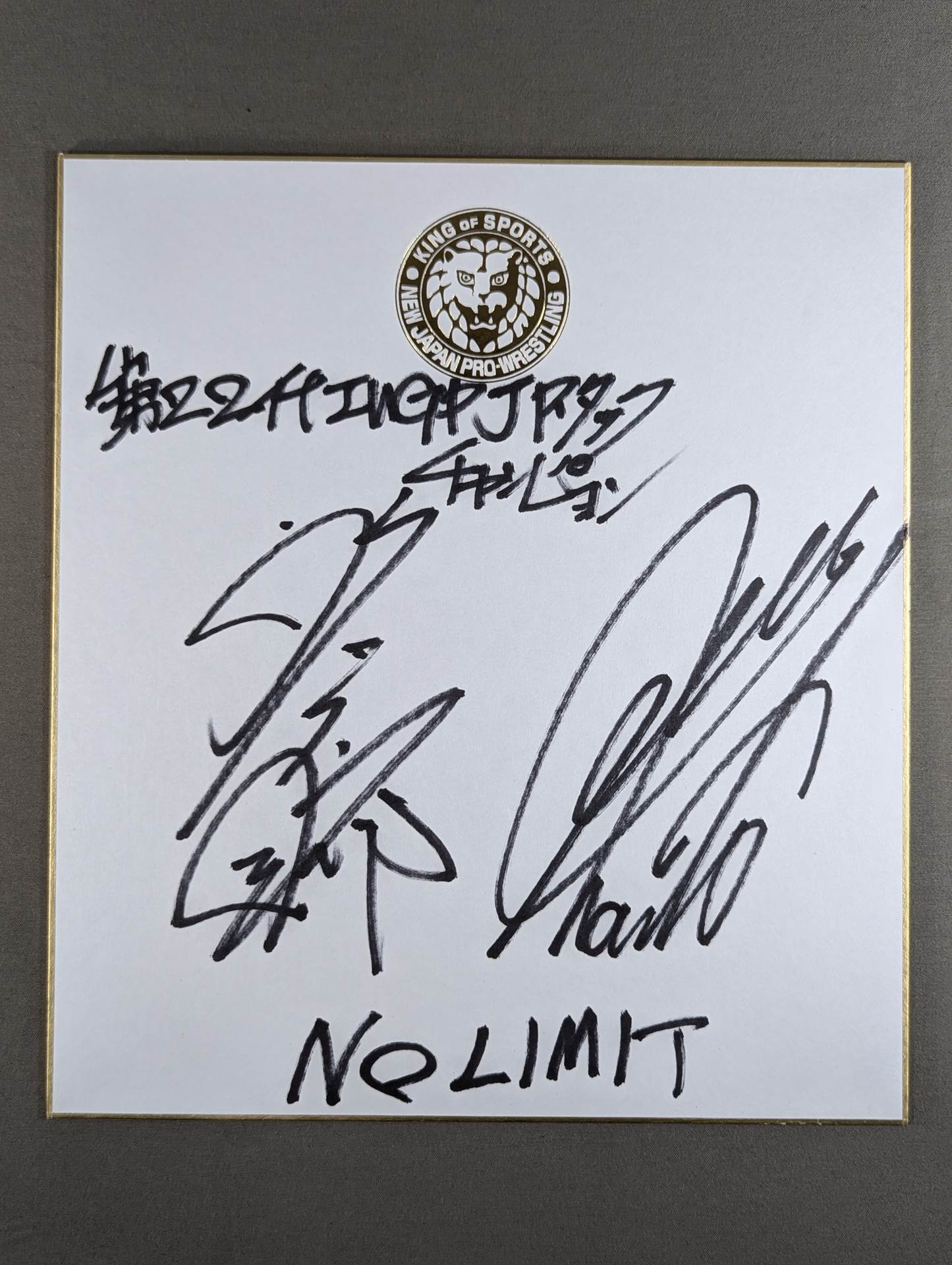 ★NO LIMIT★ Tetsuya Naito & Yujiro Takahashi (Lion Mark ) Shikishi ( Autograph board ) )
