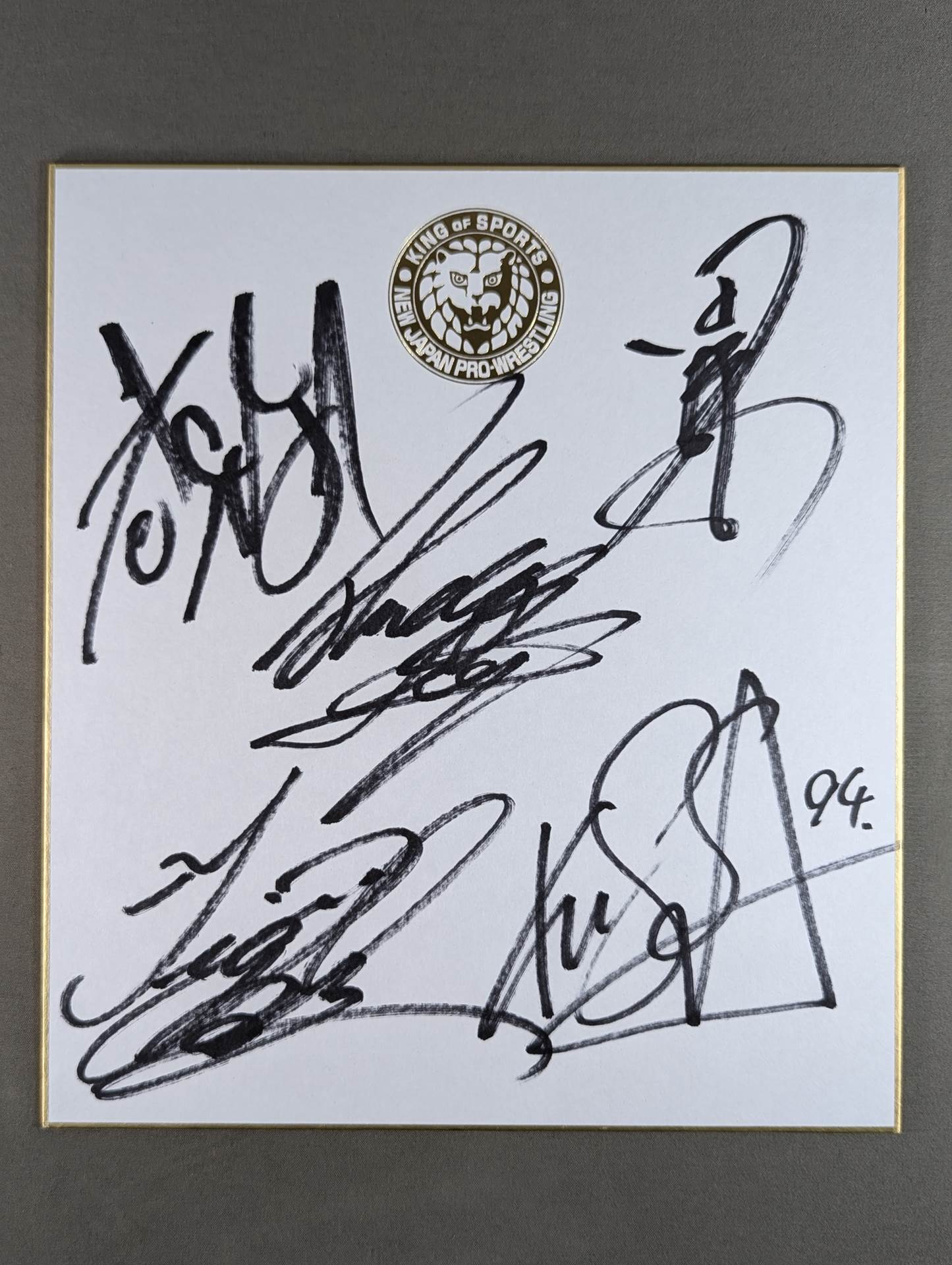 ★ New Japan Juniors ★ around the world New Japan Pro Wrestling Jr. Heavyweight 5 fighters Notes(Lion Mark Shikishi ( Autograph board ) )