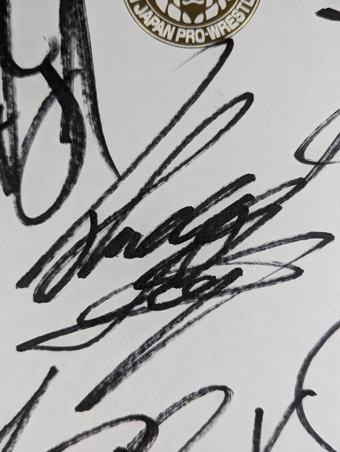 ★ New Japan Juniors ★ around the world New Japan Pro Wrestling Jr. Heavyweight 5 fighters Notes(Lion Mark Shikishi ( Autograph board ) )