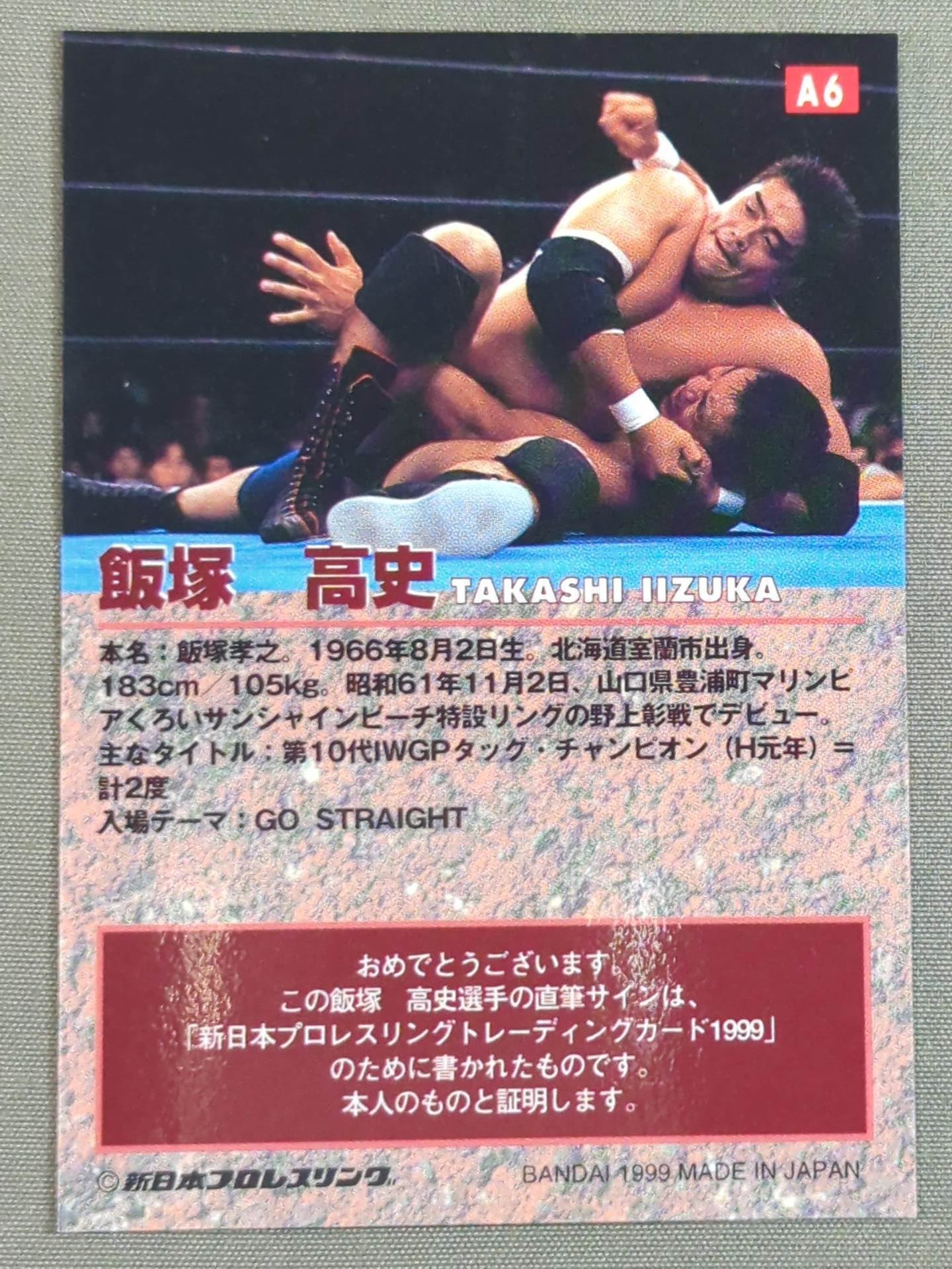 1999 バンダイ 飯塚高史 公式サインカード