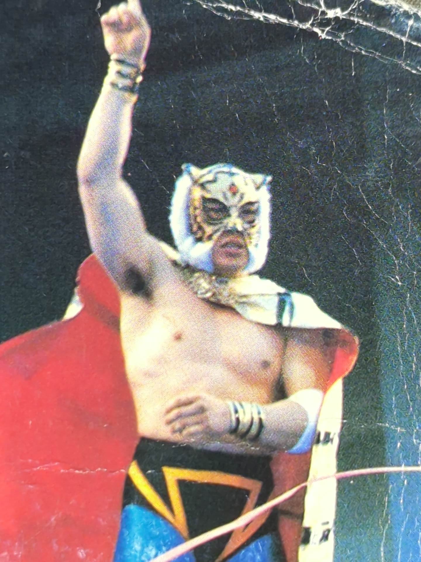 ★80's Original First Tiger Mask ★ Large Format Menko
