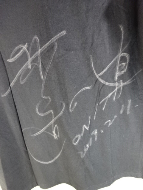 【hand signed autograph】 Atsushi Onita  2018.10.28 Atsushi Onita  Return T-shirt