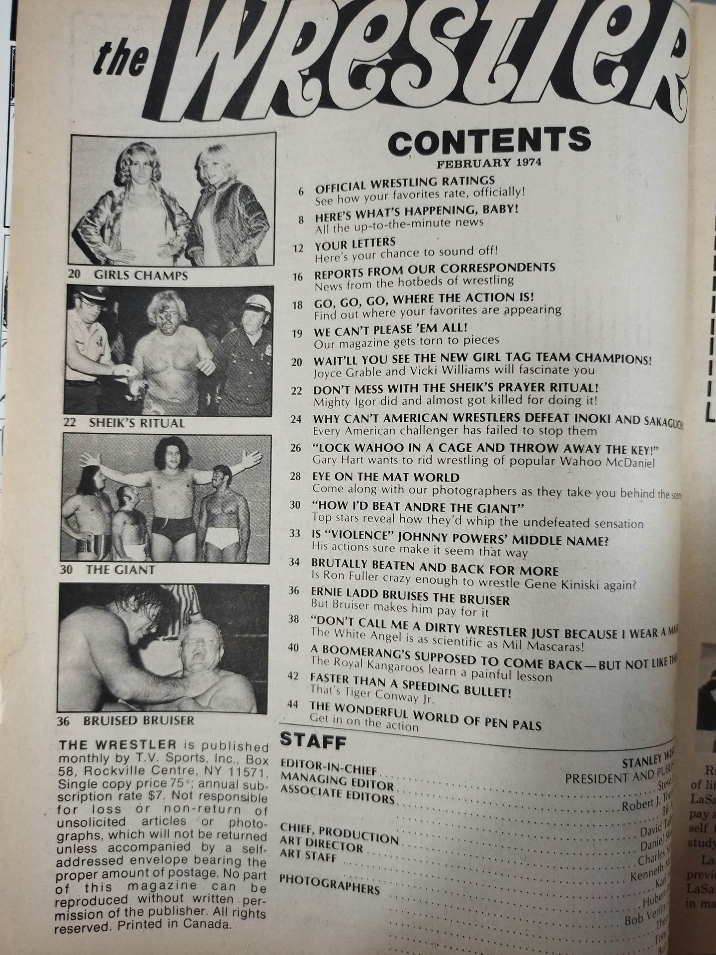 THE Wrestler 1974年2月号