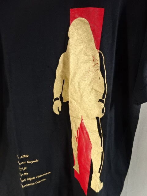 Minoru Suzuki RED LINE Oatmeal T-shirt (1) (Black)