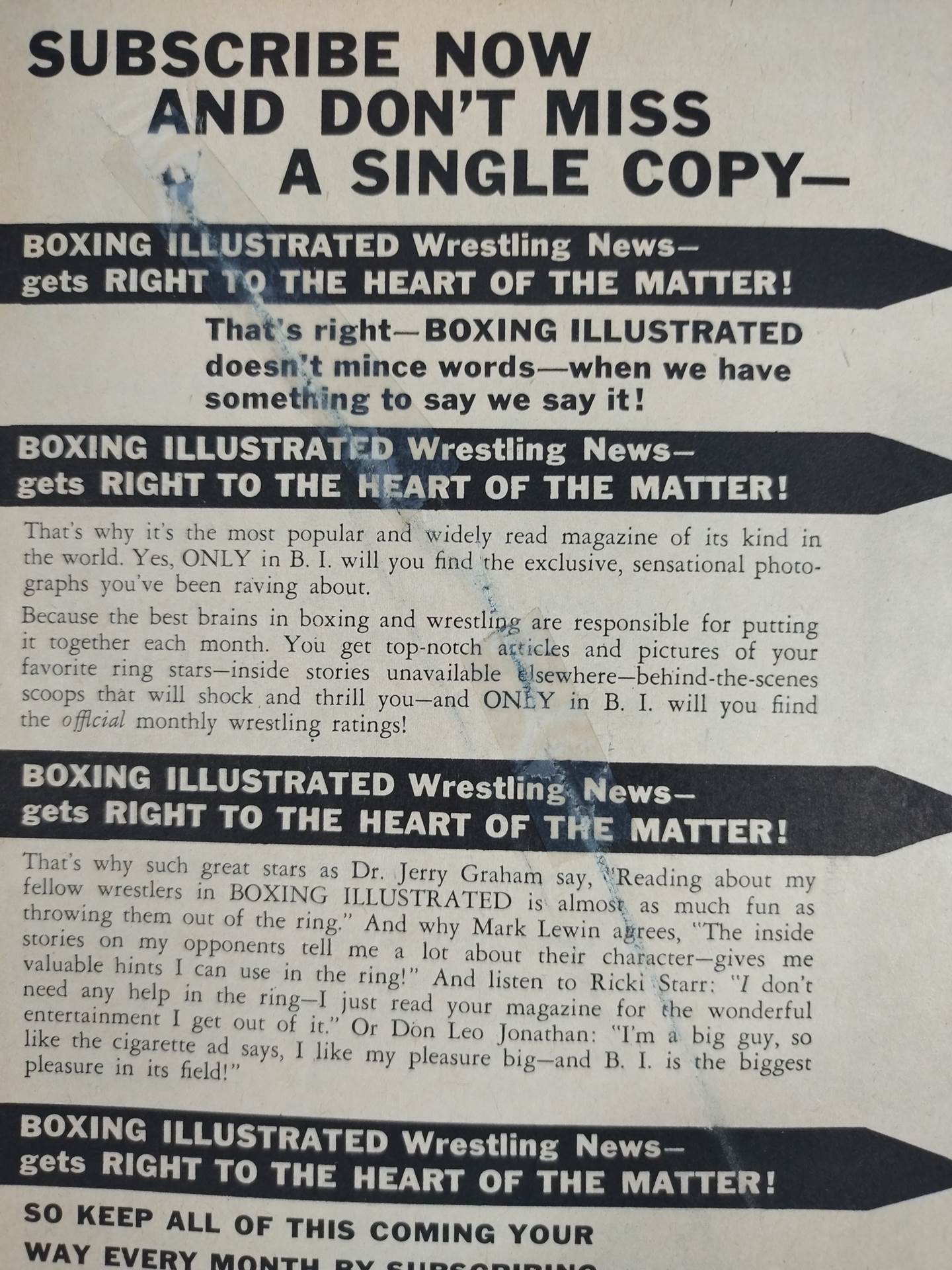 Wrestling REVUE 1960年秋期号