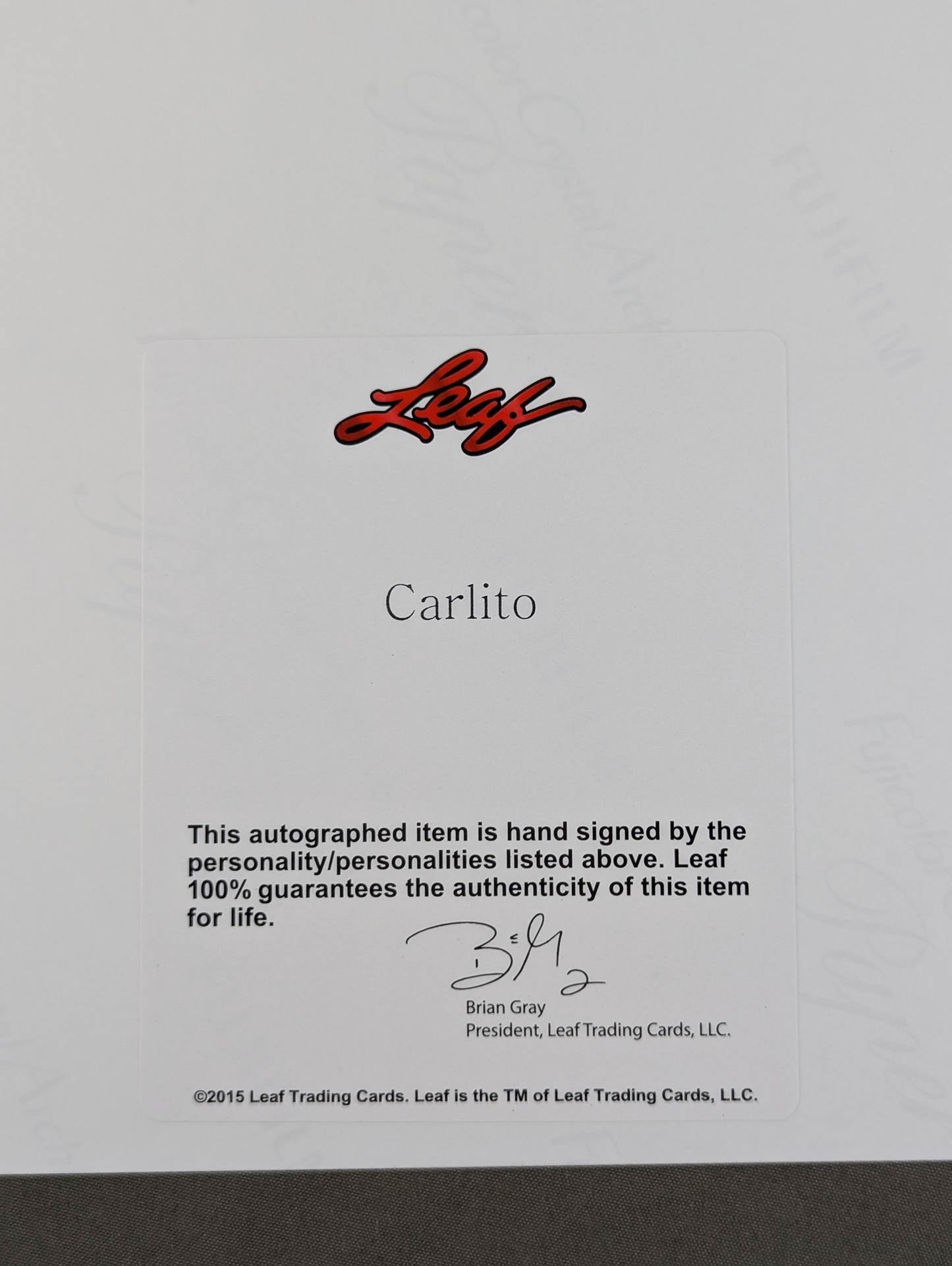 Carlito hand signed autograph Pro-Photo