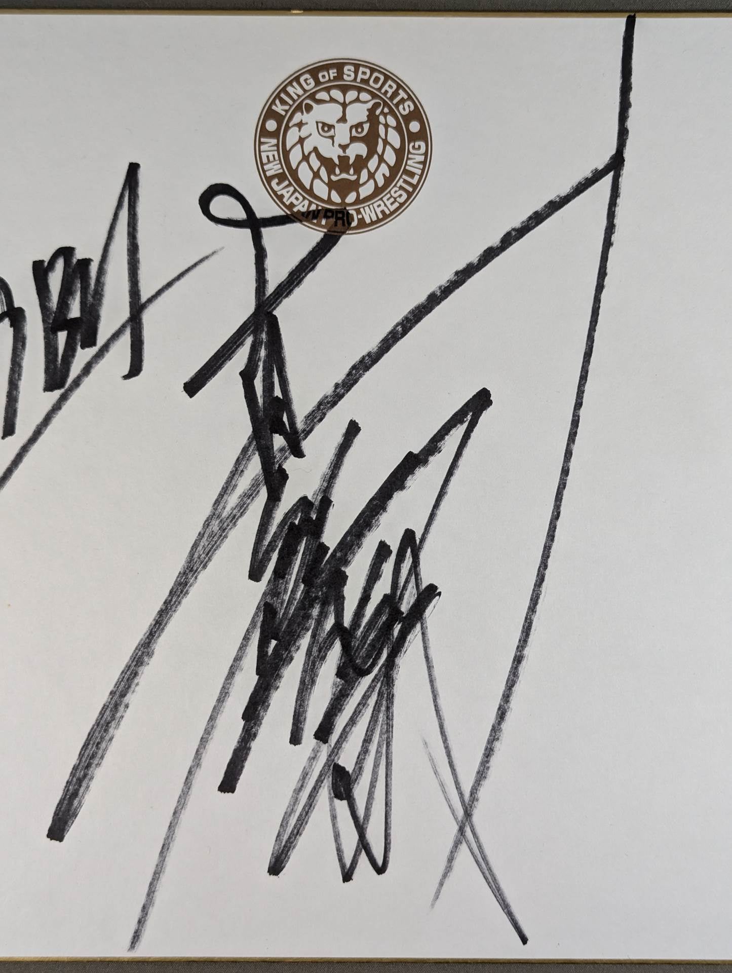 Togi Makabe (Lion Mark ) Shikishi ( Autograph board ) )