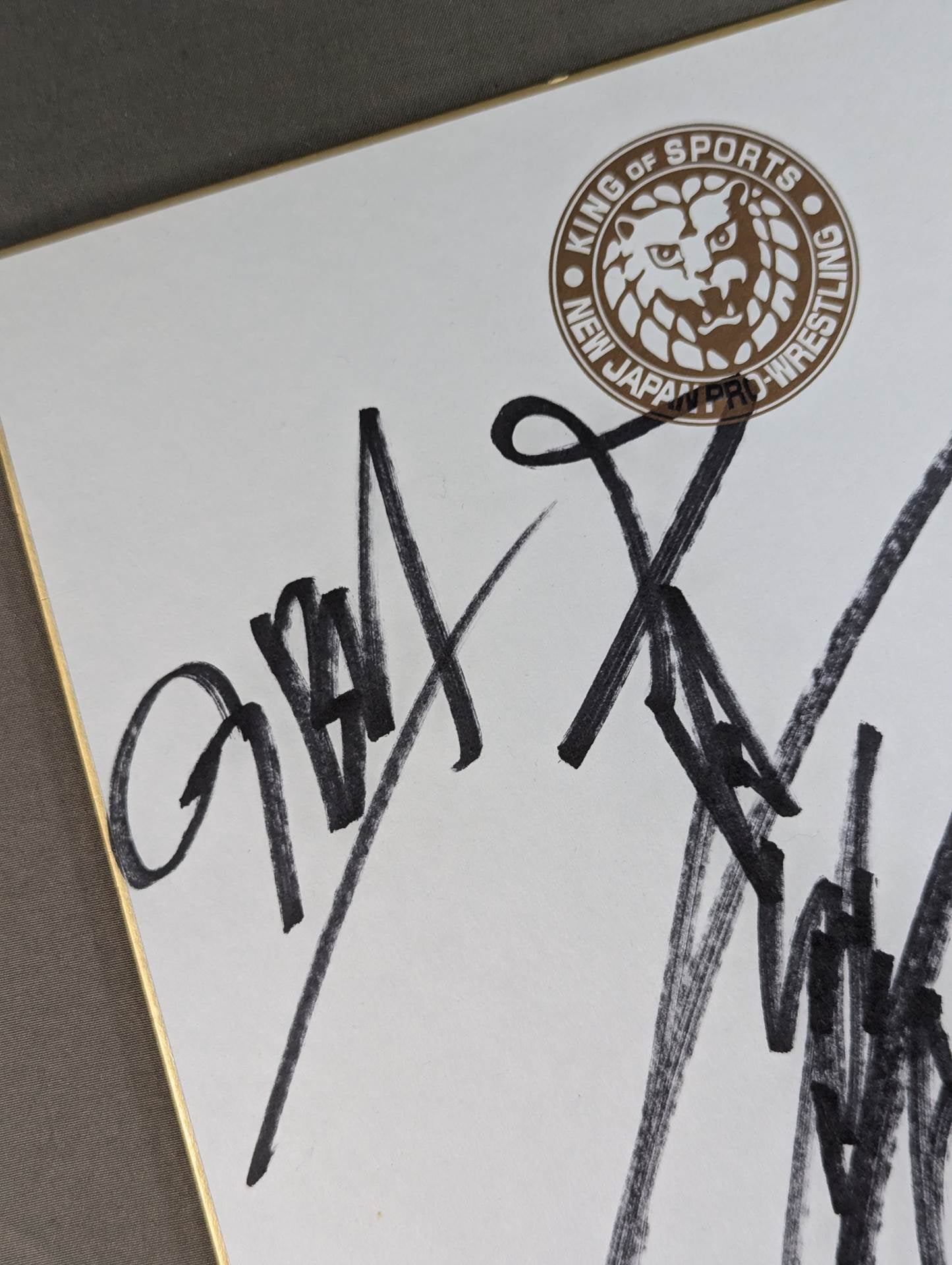 Togi Makabe (Lion Mark ) Shikishi ( Autograph board ) )