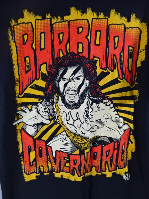 【hand signed autograph】 Barbaro Cavernario Illustration T-shirt (1) (Black)