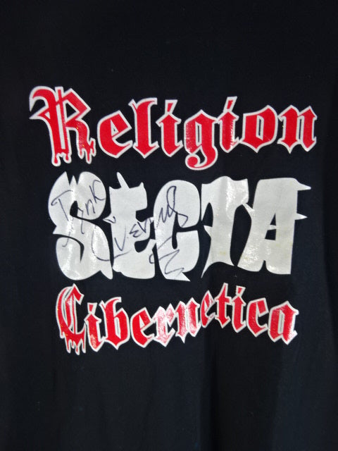 Dark Cuervo hand signed autograph La Sector Religion SEGTA Cibernetica T-shirt