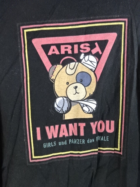 ARISTRIST×ガルパン ボコ ”I WANT YOU” ロングスリーブTシャツ①(ブラック)