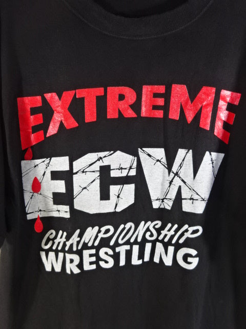 ECW ロゴ Tシャツ③(ブラック)