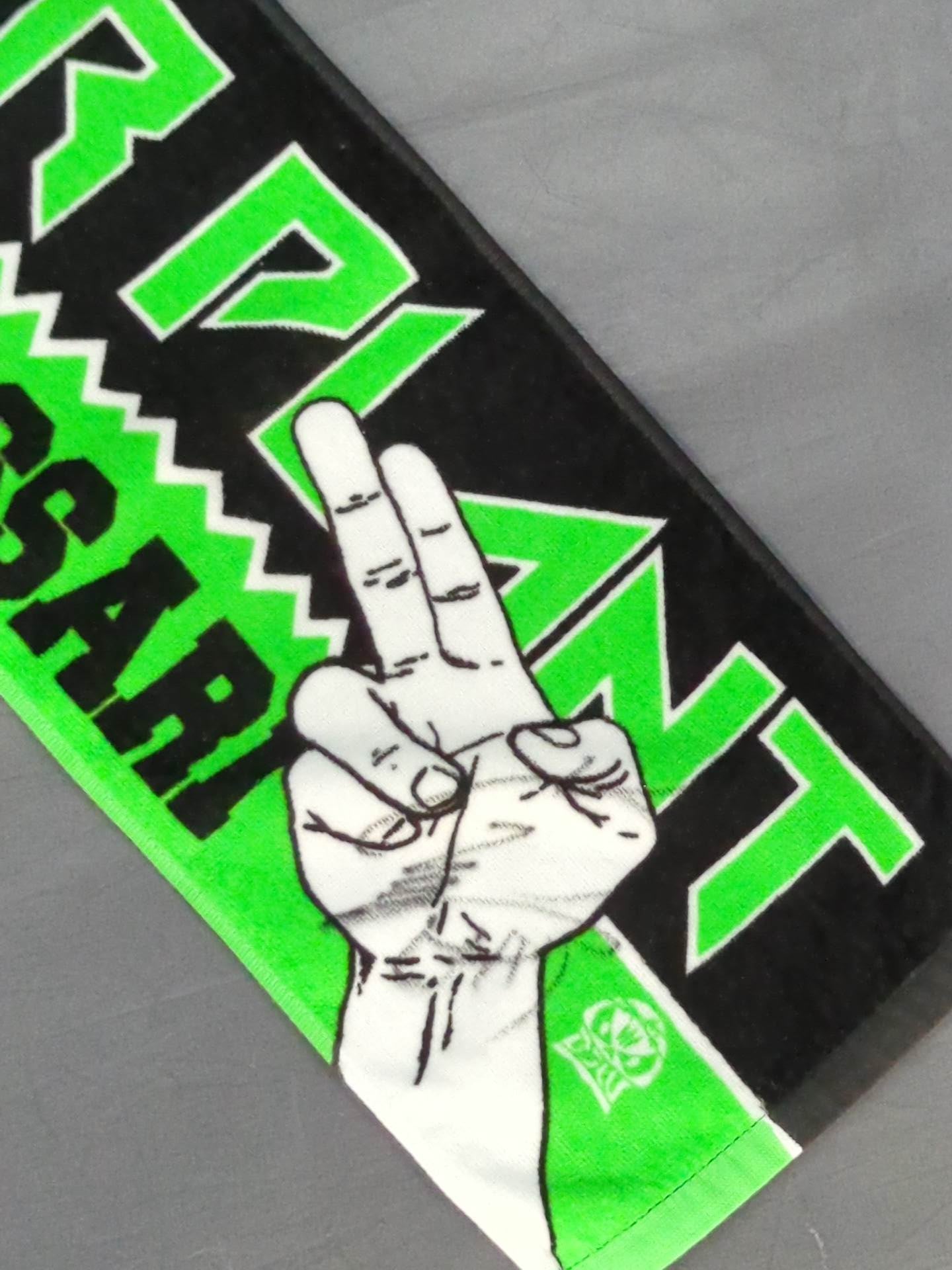 【hand signed autograph】 Yuji Okabayashi "HUMAN POWER PLANT" Muffler Towel