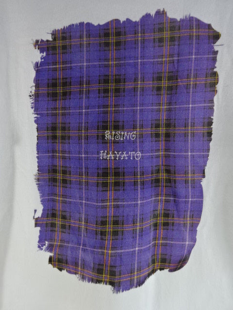 【直筆サイン入り】ライジングHAYATO Checked Tシャツ①(ホワイト)