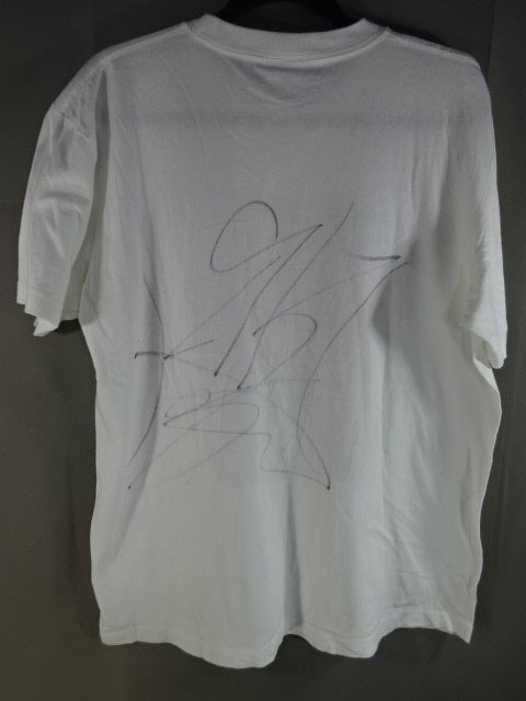 【直筆サイン入り】ライジングHAYATO Checked Tシャツ①(ホワイト)