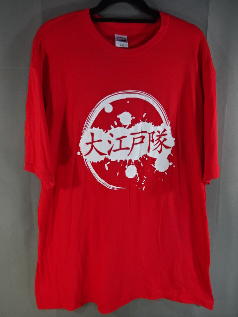 Saintsup 直筆サイン入りTシャツ　FC Tシャツ 6選手直筆サイン入り】大江戸隊 オリジナル Tシャツ(レッド