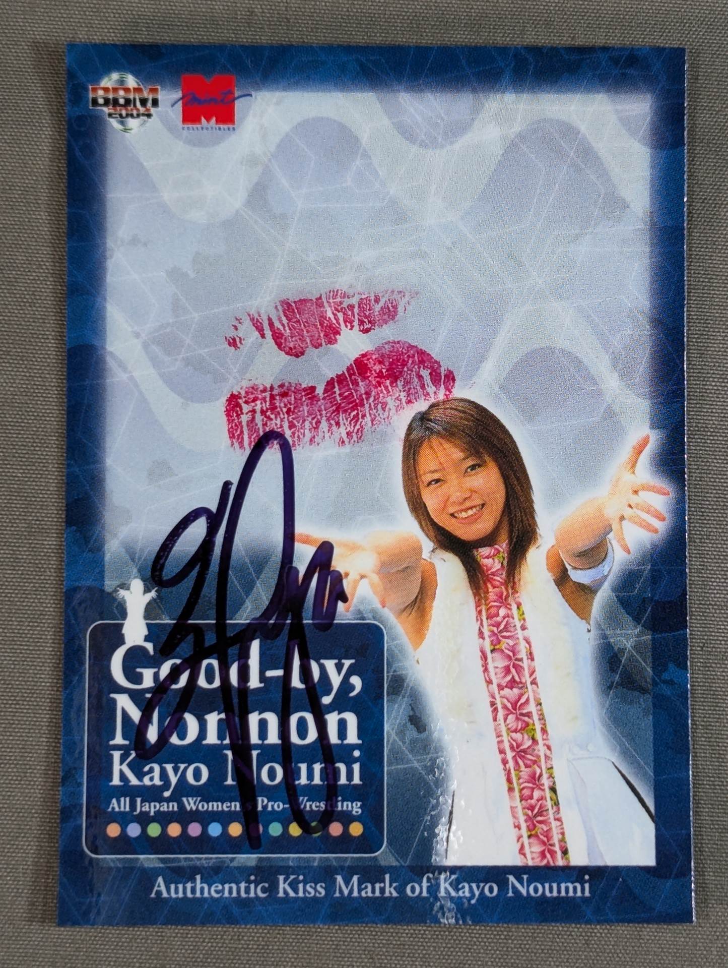 納見佳容 BBM1998プロレスカード 全日本女子プロレス 直筆サイン