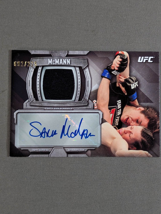 2014 UFC topps Sarah McMahon Official Autograph & Relic Card