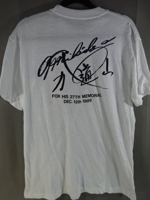 力道山 プリントサイン Tシャツ①(ホワイト)