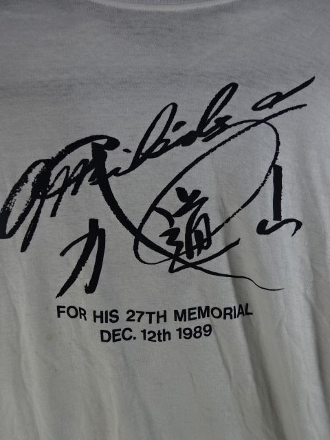 力道山 プリントサイン Tシャツ①(ホワイト)