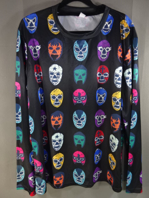 Lucha Libre Maskman Long Sleeve T-Shirt (1) (Black)