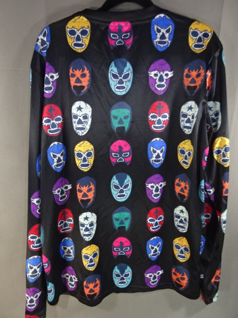Lucha Libre Maskman Long Sleeve T-Shirt (1) (Black)