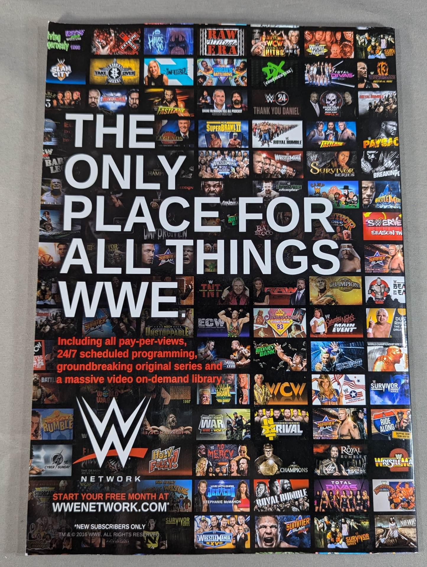 WWE OFFICIAL PROGRAM 2016