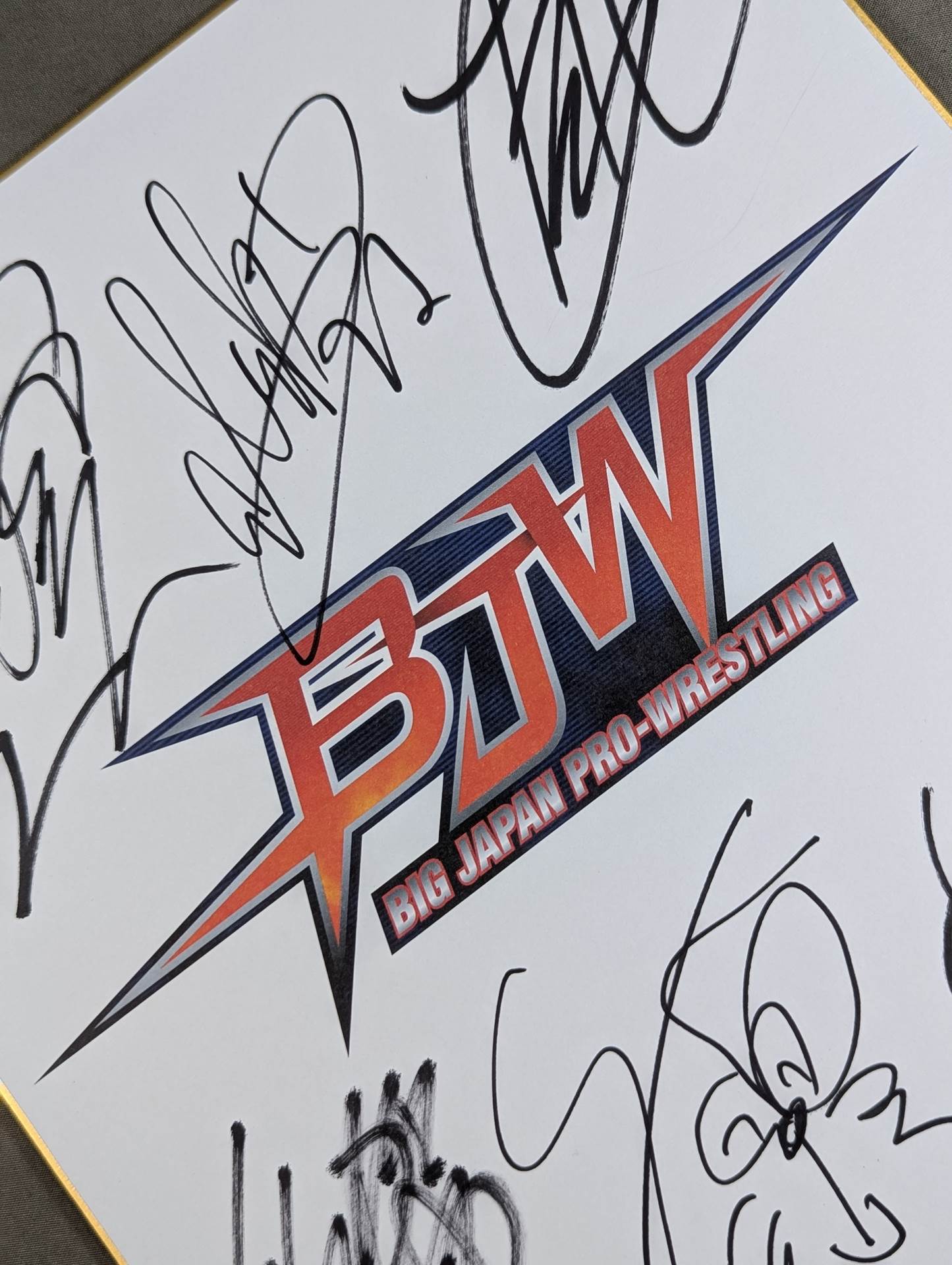 Big Japan Pro Wrestling 7 fighters post (BJW only) Shikishi ( Autograph board ) )