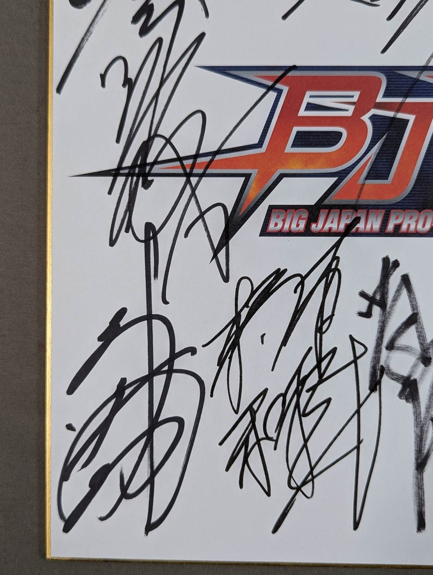 Big Japan Pro Wrestling 10 fighters post (BJW only) Shikishi ( Autograph board ) )
