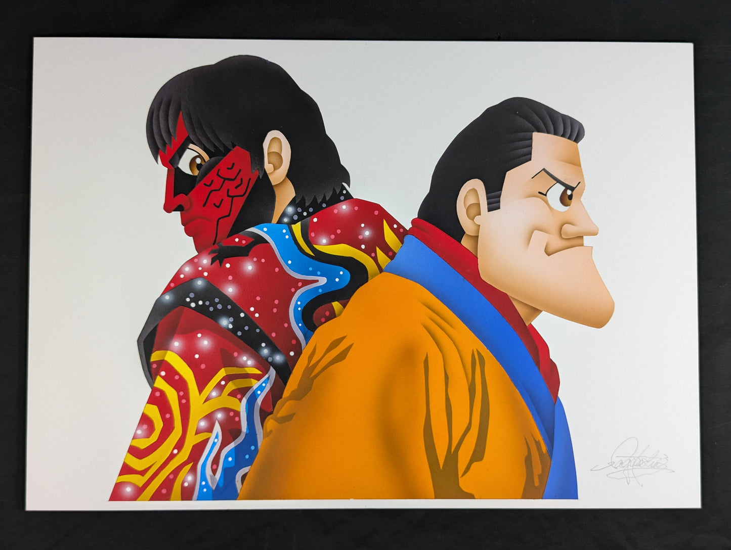★坂井永年氏 原画作品★ アントニオ猪木&グレート・ムタ