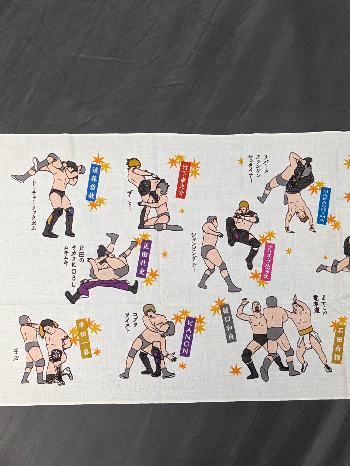 DDT 選手得意技 イラスト入り手ぬぐい