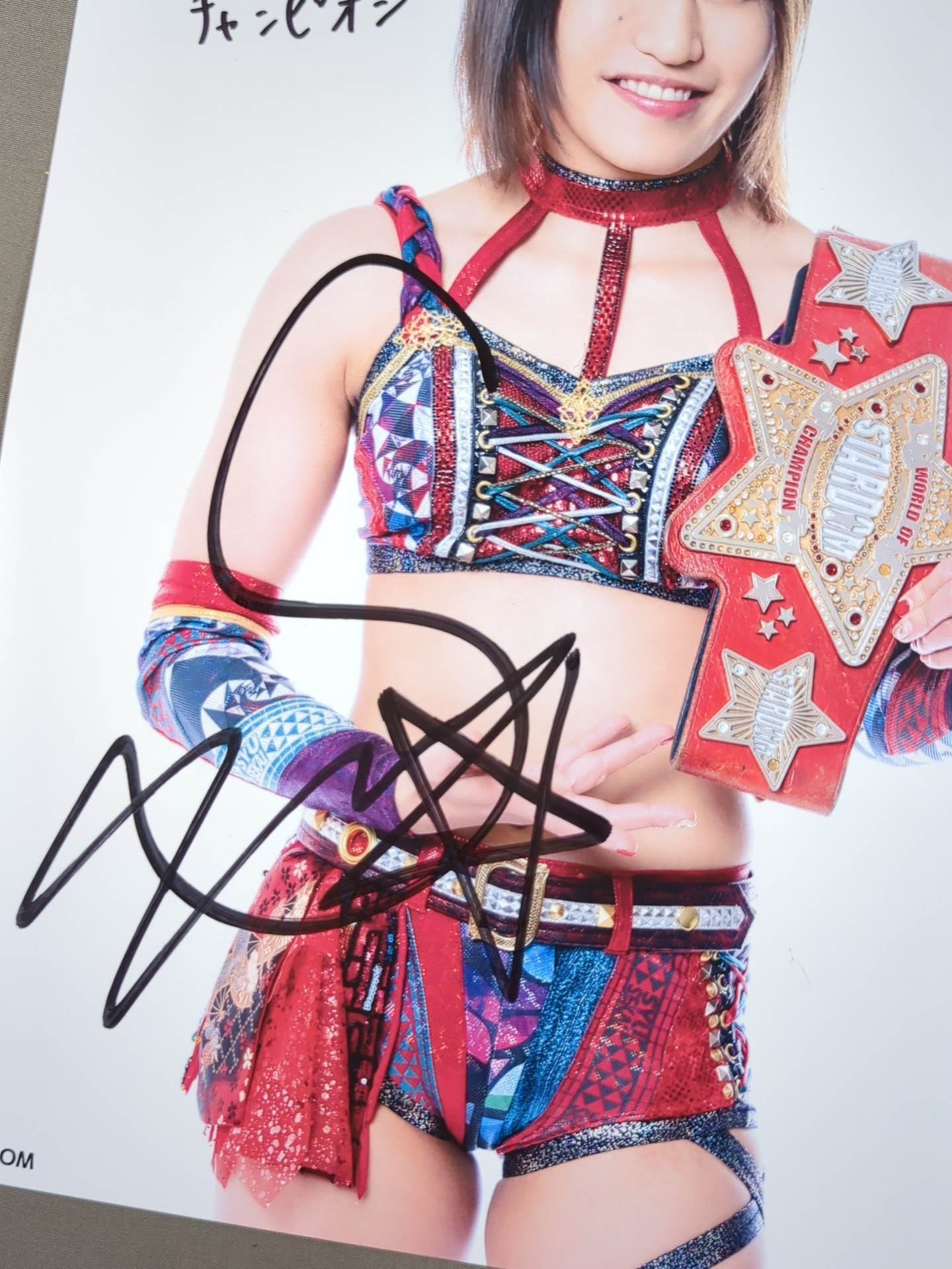 Akari hand signed autograph stardom Pro-Photo (F-7)