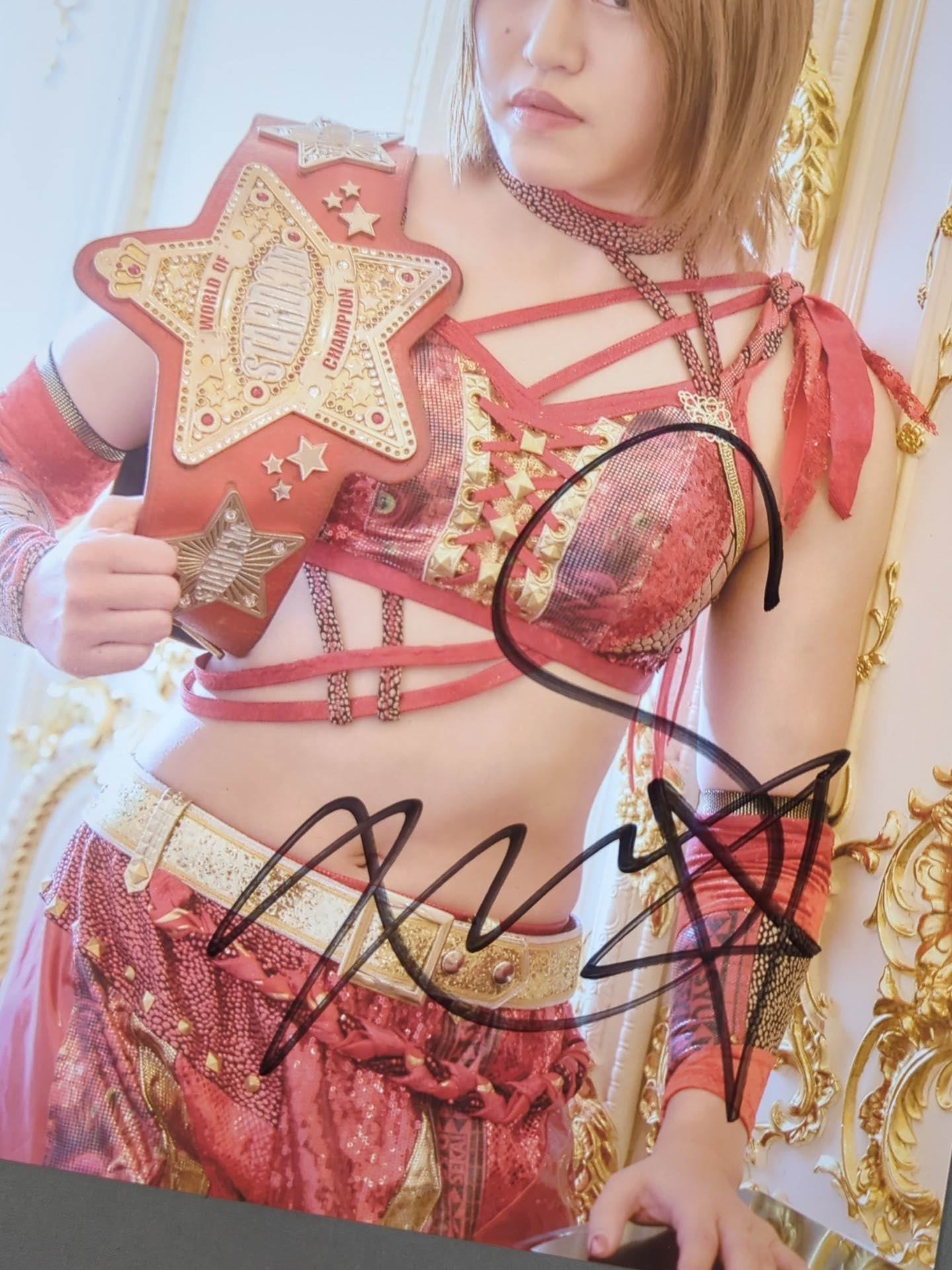Akari hand signed autograph stardom Pro-Photo (F-8)