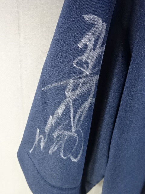 【hand signed autograph】 Masakatsu Funaki Dry T-Shirts(1) (Navy)