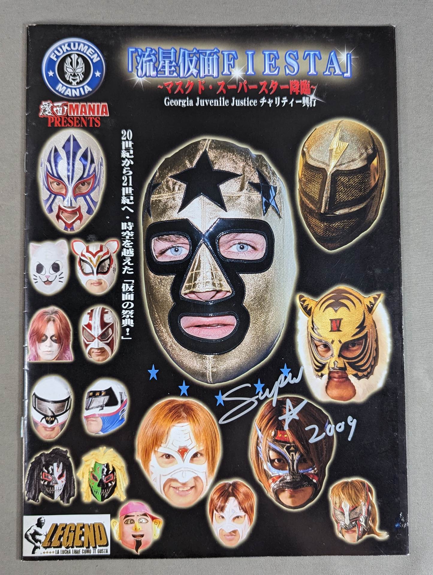 【Masked Superstar hand signed autograph 】Meteor Mask FIESTA FINAL ~ Masked Superstar Advent